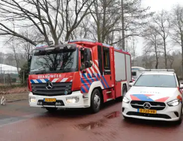 Brand in afvalcontainer bij hockeyvereniging