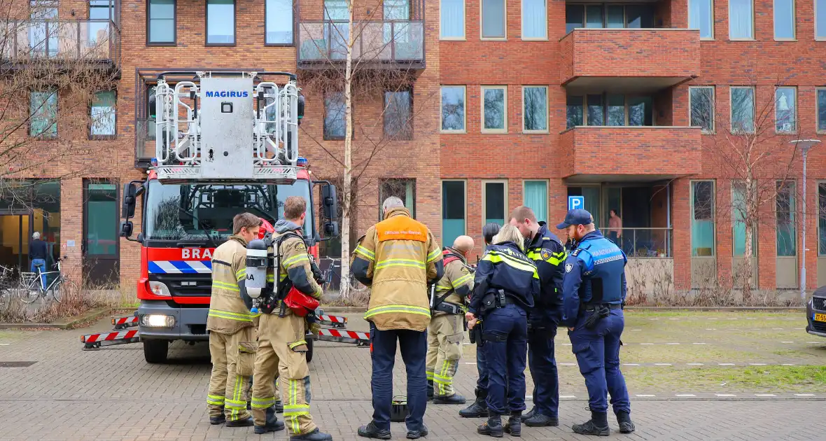 Brandweer inzet door pan met kruiden