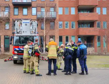 Brandweer inzet door pan met kruiden
