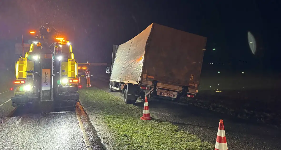 Lading omver in bakwagen