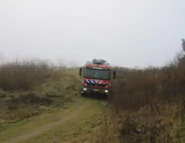 Buitenbrand onder monumentale bank na barbecue