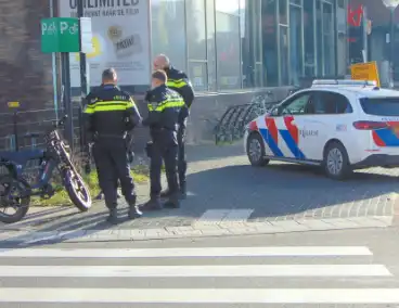 Fatbike en auto botsen, geen gewonden