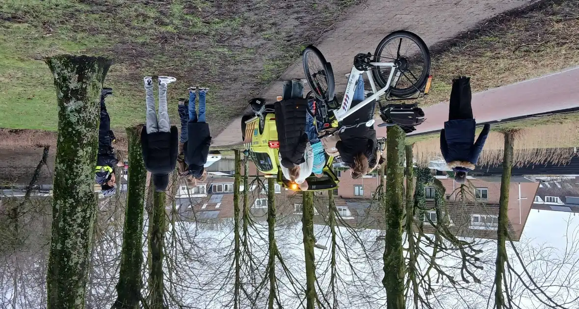 Hoofdletsel na botsing tussen fietsers