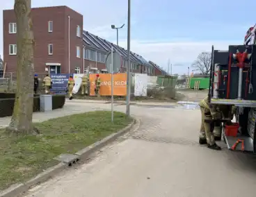 Waterleiding gesprongen in nieuwbouwwijk