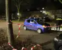 Auto op zijkant na ongeval