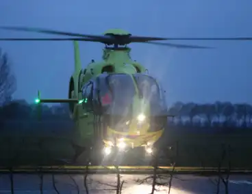 Traumahelikopter landt voor noodsituatie in ziekenhuis