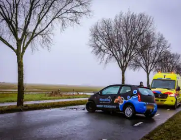 Automobilist botst tegen boom na ongeval