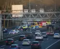 Ongeval tussen vrachtwagen en auto op snelweg