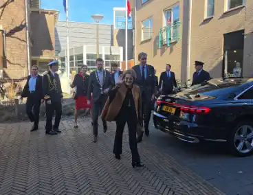 Prinses Margriet bezoekt expositie Varen voor Vrijheid