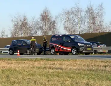 Kopstaartaanrijding zonder gewonden op drukke weg