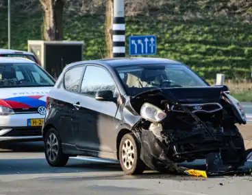 Kop-staartbotsing leidt tot flinke verkeershinder