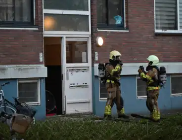 Fiets in portiek veroorzaakt brand