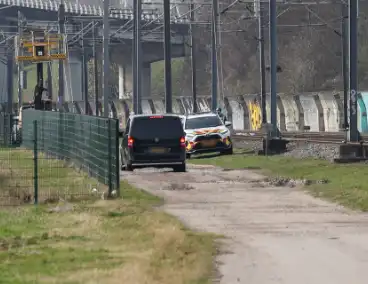 Verdacht pakketje aangetroffen langs het spoor