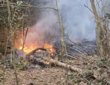Stuk natuurgebied gaat in vlammen op