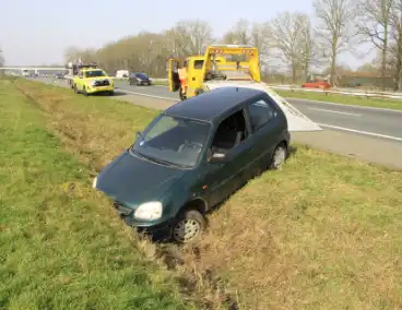 Bestuurder met alcohol belandt in sloot