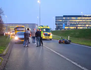 Motorrijdster gewond na ongeval op snelweg