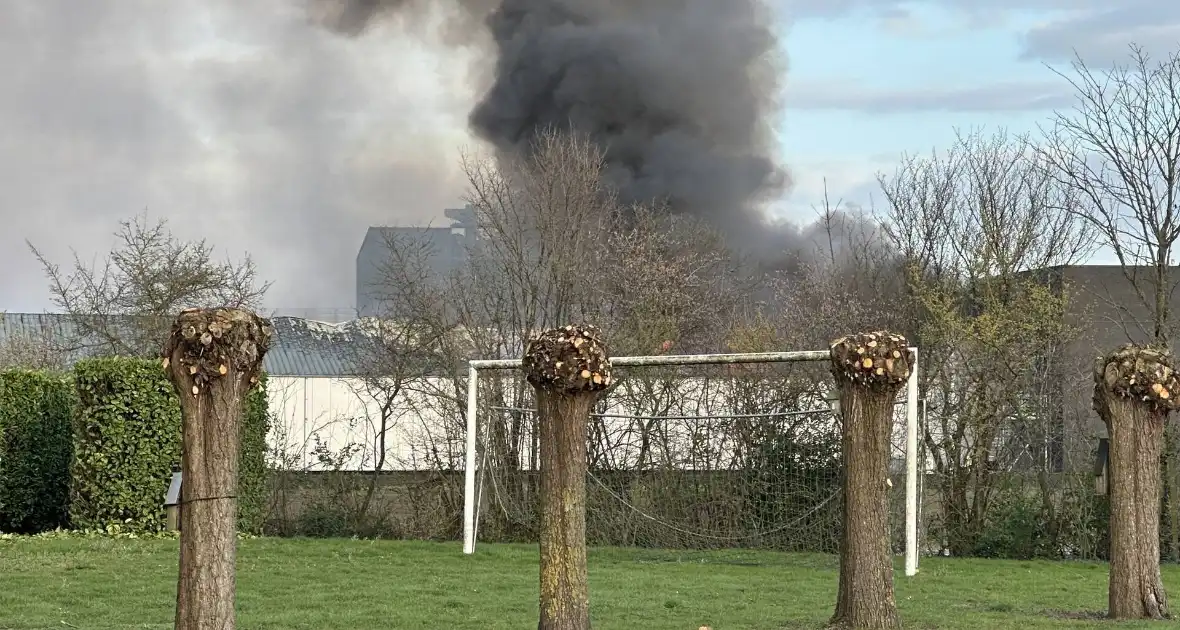 Brand in loods veroorzaakt grote rookontwikkeling - Foto 1