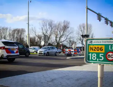 Kop-staart botsing na te laat remmen