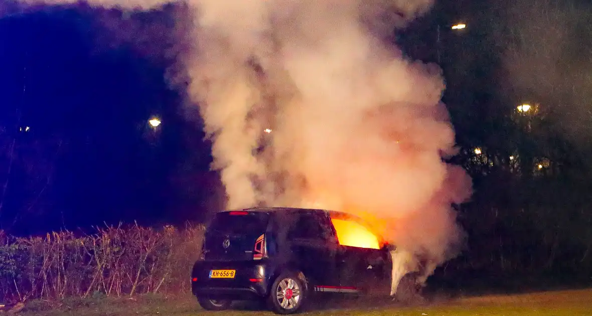 Brand verwoest meerdere voertuigen op parkeerterrein - Foto 2
