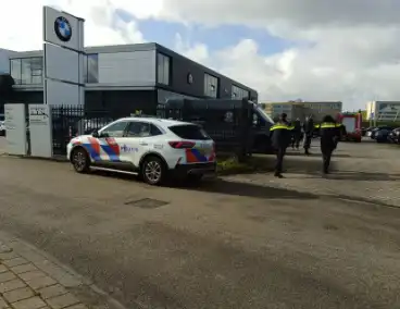Pand autobedrijf ontruimd na mogelijke gaslekkage