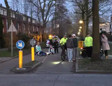Fietser gewond bij botsing met bezorgscooter