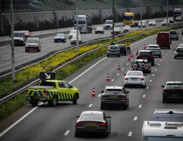Kop-staartbotsing zorgt voor flinke verkeershinder