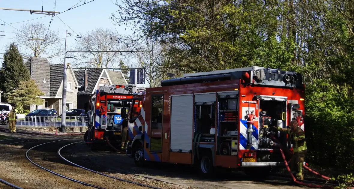 Natuurgebied in vlammen, tram- en busverkeer gestremd - Foto 3