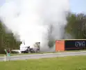 Brand verwoest bakwagen op snelweg