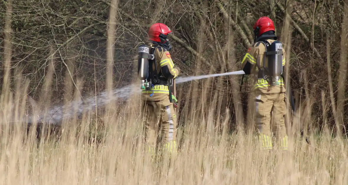 Brand in rietgebied snel geblust - Foto 15