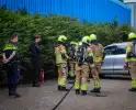 Beginnende autobrand in werkplaats snel geblust