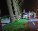 Automobilist rijdt tegen boom en raakt bekneld