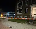Kogelgaten in ramen van woning