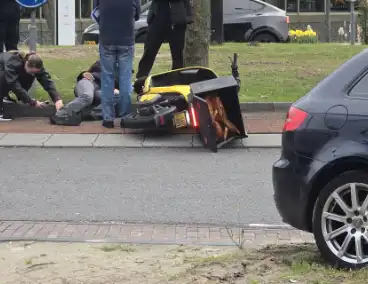 Aanrijding tussen maaltijdbezorger en automobilist