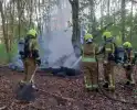 Brand in bosschages op eiland geblust door brandweer