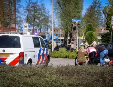 Ongeval tussen auto en motorscooter