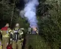 Autobrand in bosgebied volledig verwoest