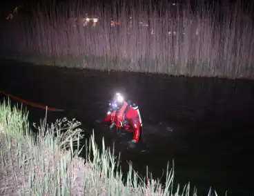 Duikers te water na aantreffen fiets langs waterkant
