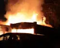 Grote brand verwoest opslagschuur