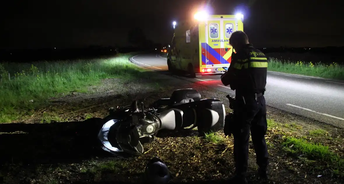 Motorrijder valt na botsing met zwaan - Foto 2