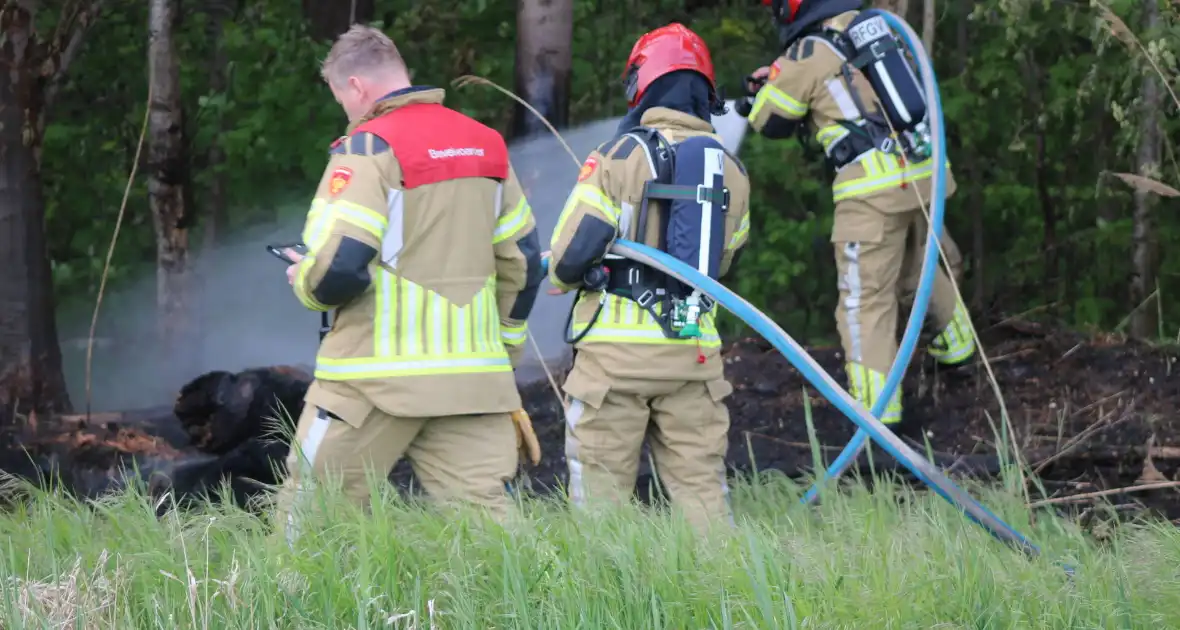 Brandende boomstammen moeilijk te bereiken - Foto 2