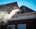 Grote brand met explosies in woning