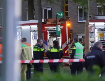 Brand in flatwoning veroorzaakt schade