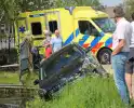 Auto raakt in sloot na schrikmoment