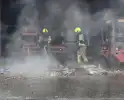 Brand ontdekt in houthandel