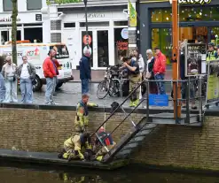 Brandweer redt ree uit het water