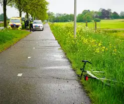 Wielrenner naar het ziekenhuis na valpartij