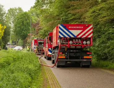 Brand in woning zorgt voor grote brandweerinzet