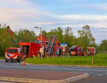 Brand op het dak van woning geblust
