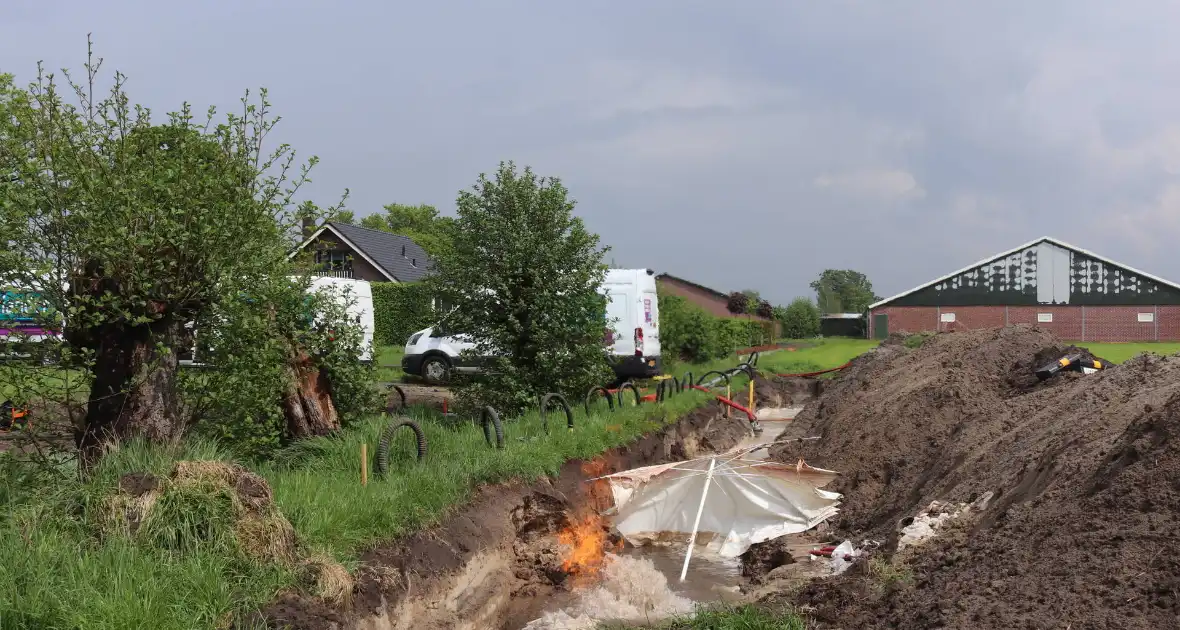 Gaslekkage veroorzaakt brand tijdens werkzaamheden - Foto 1