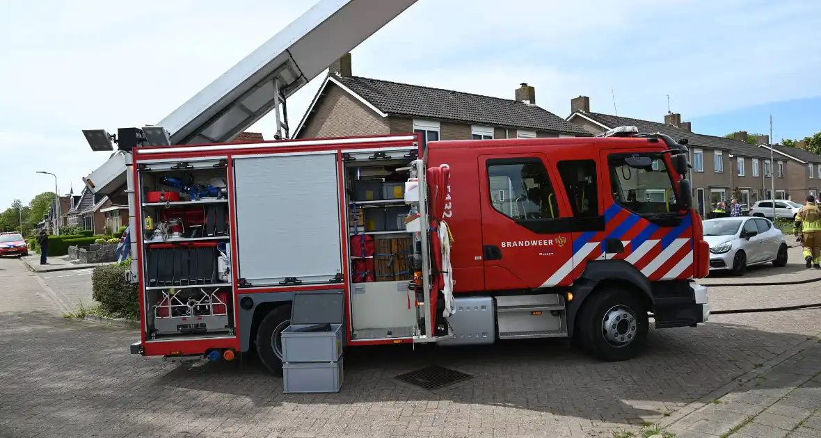 Brand op dak woning door werkzaamheden